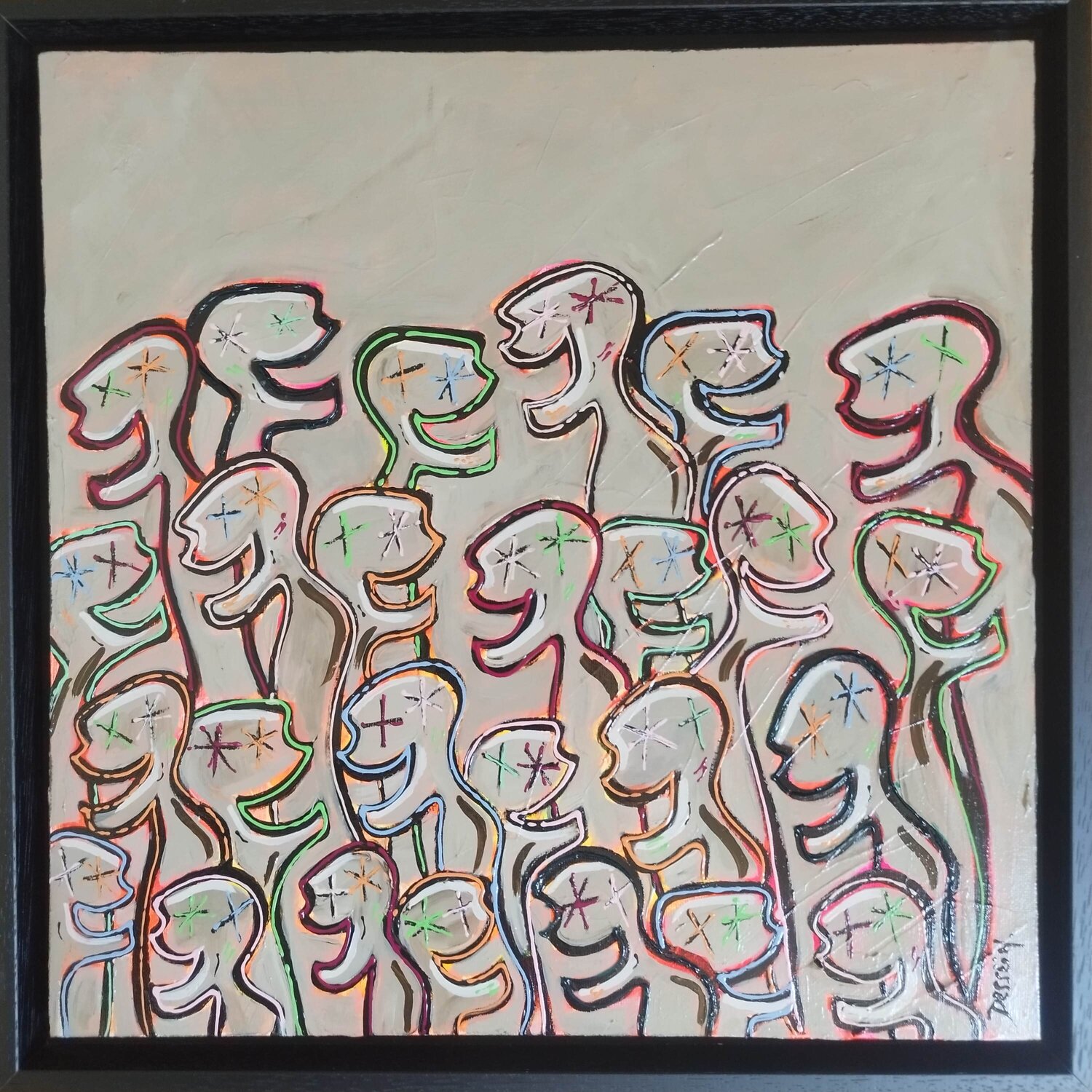 Nématoïdes des Cieux 6 Delphine Dessein Original painting for sale