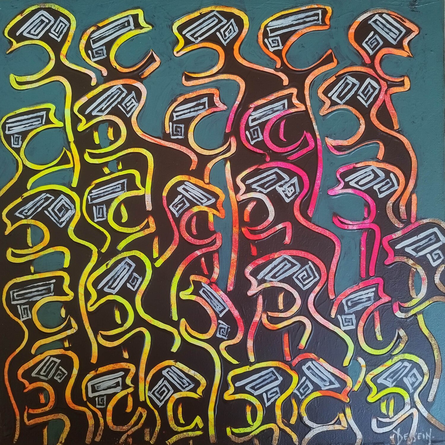 Nématoïdes des Plaines 47 Delphine Dessein Original painting for sale