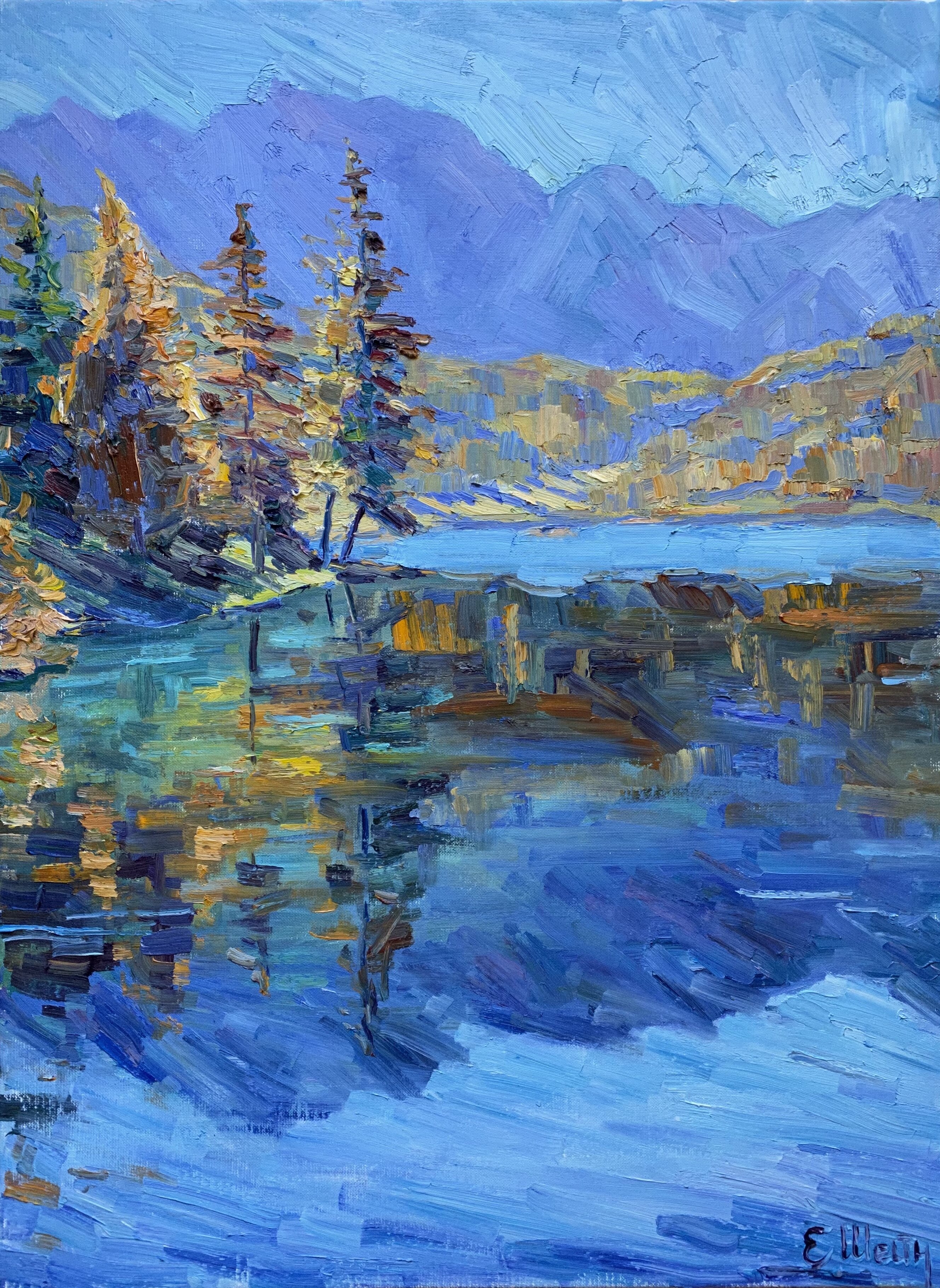 The autumn in the mountains