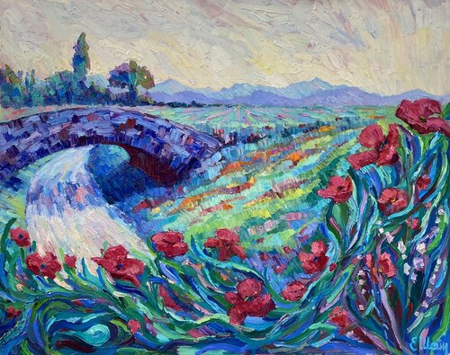 Poppies of Provence by Genia Sheyn, Painting for Sale on Select