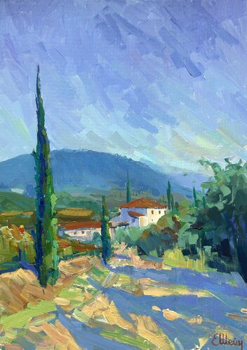 Blue shadows by Genia Sheyn, Painting for Sale on Select