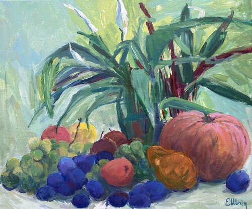 Still life with plums by Genia Sheyn, Painting for Sale on Select
