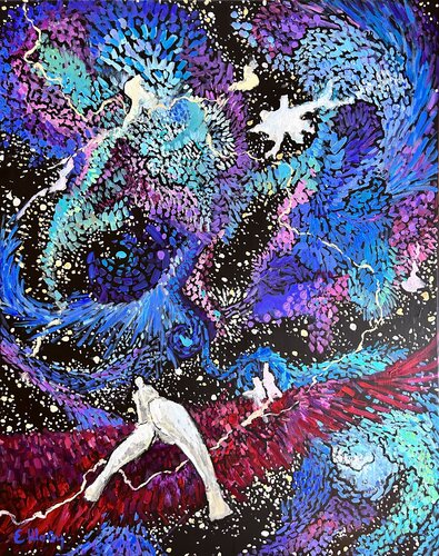 Flight in a dream by Genia Sheyn, Painting for Sale on Select