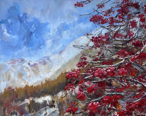 Winter berries by Genia Sheyn, Painting for Sale on Select