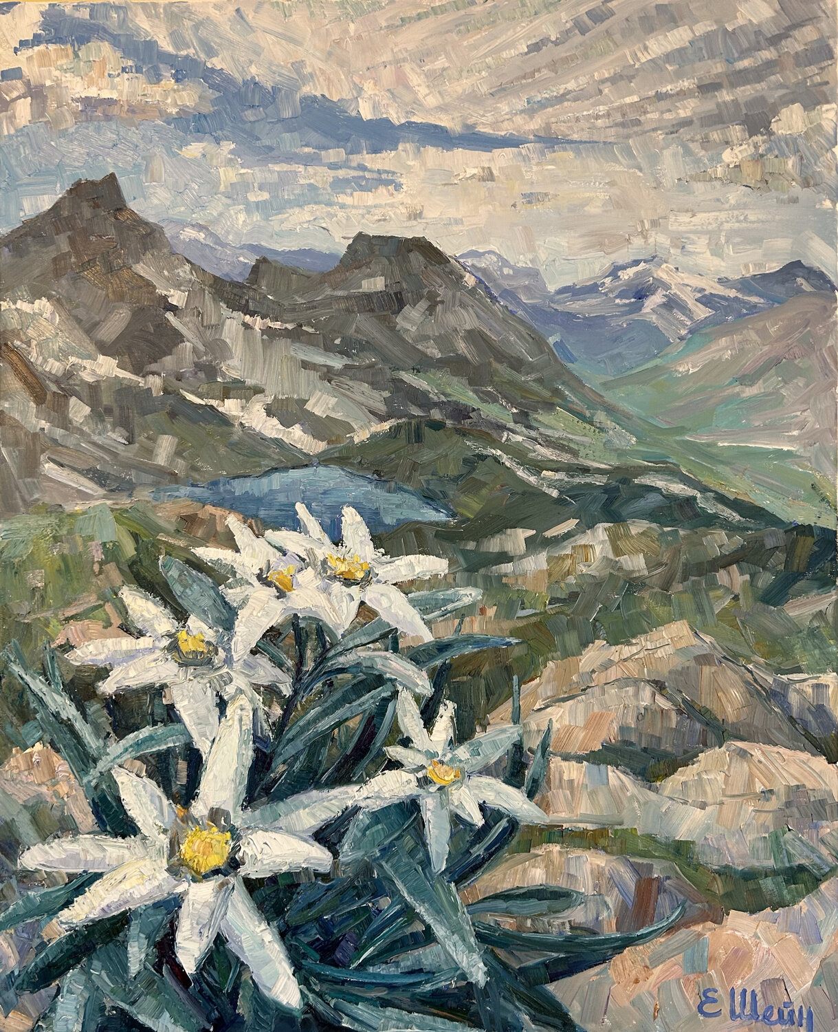 Edelweiss Genia Sheyn Original painting for sale