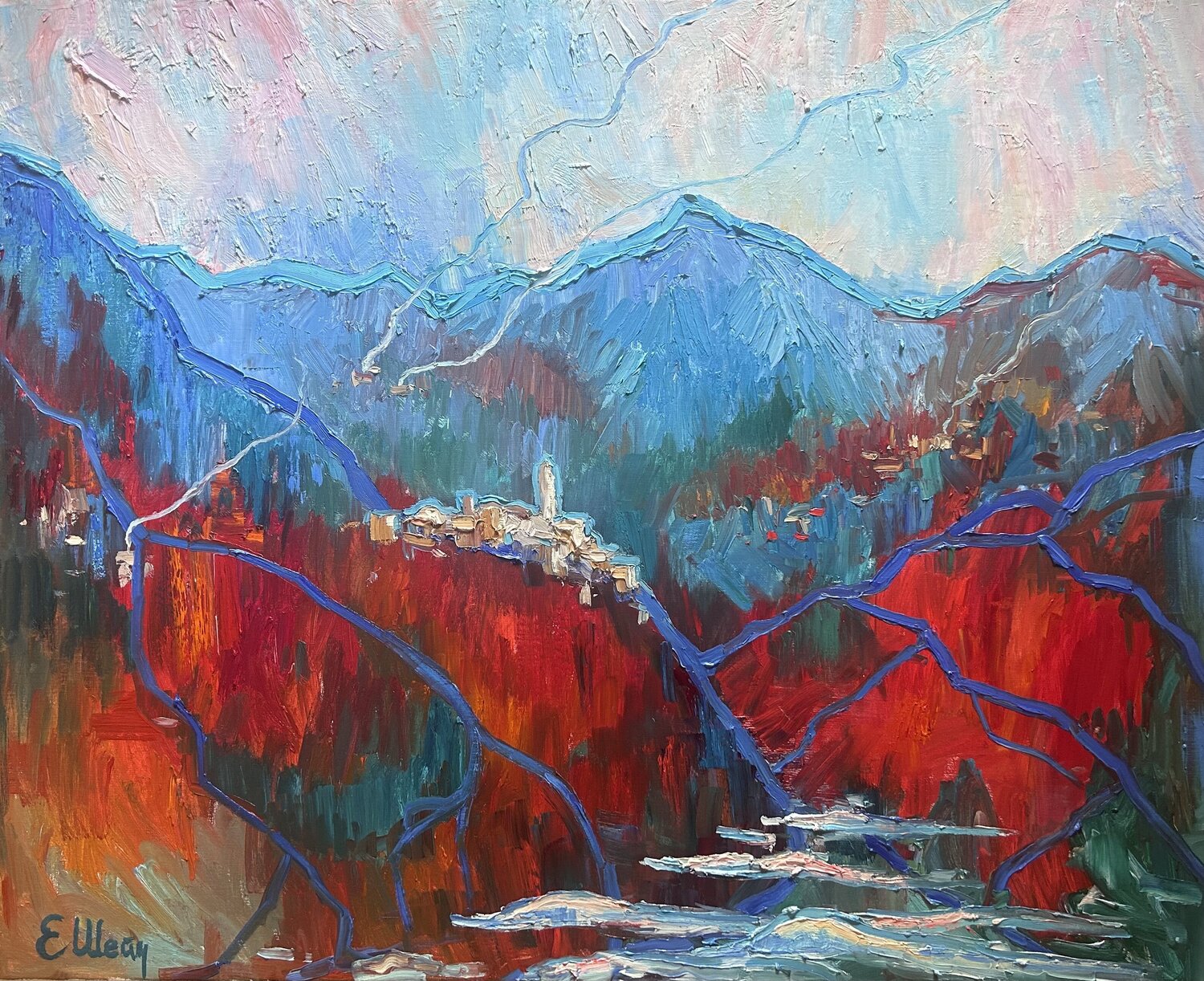 Autumn in the mountains Genia Sheyn Original painting for sale