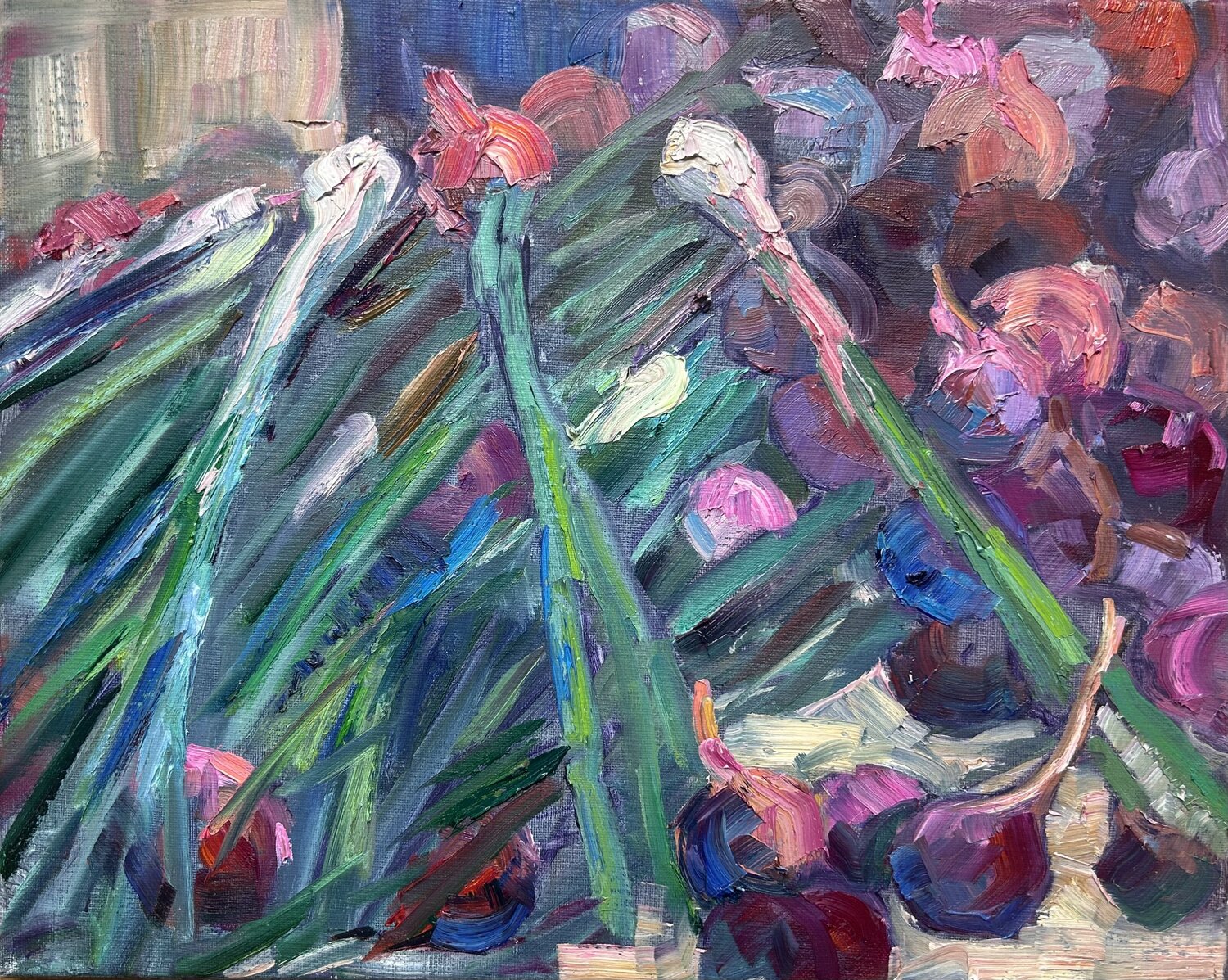 Onion fantasy Genia Sheyn Original painting for sale