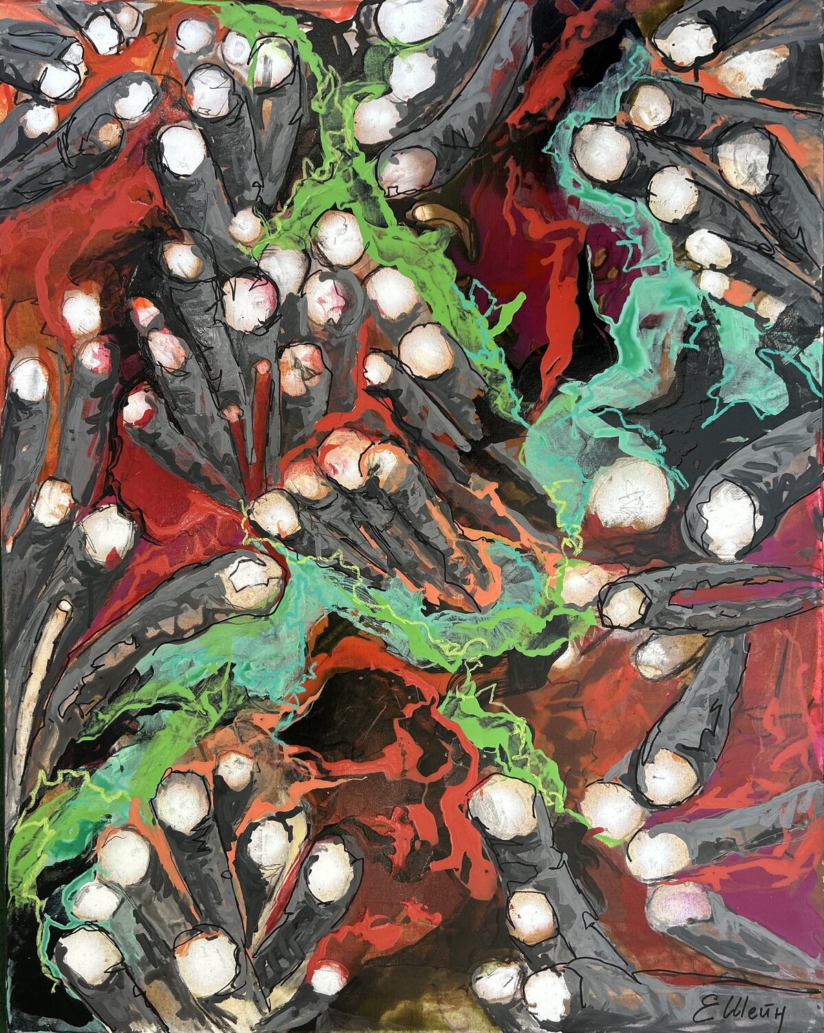 The Creation of Life Genia Sheyn Original painting for sale