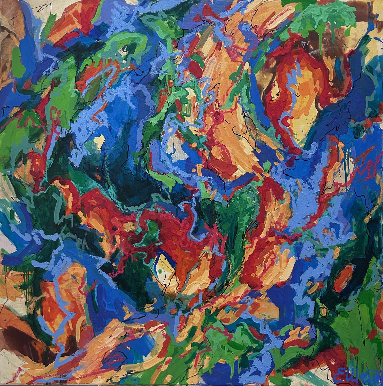 Crazy love Genia Sheyn Original painting for sale