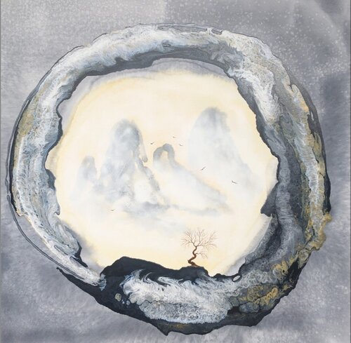 Paysages Zen 3 by Yongmin Huang, Painting for Sale on Select