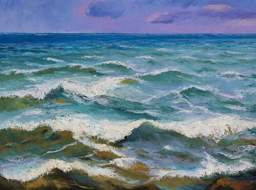 Turquoise Rhythm. by Stanislav Sidorov, Painting for Sale on Select