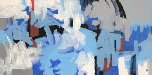 Abstract Motive. Blue Movement by Stanislav Sidorov, Painting for Sale on Select