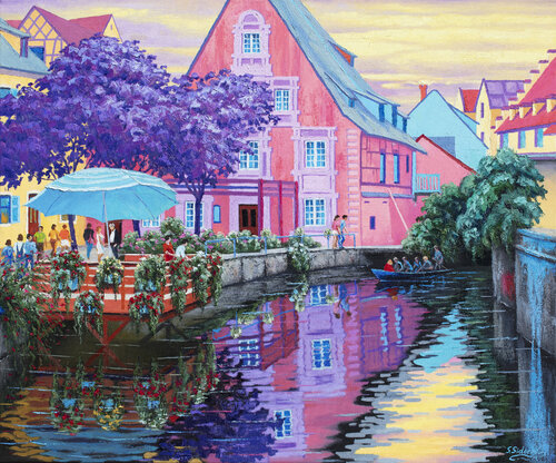 Evening Light. Colmar France. by Stanislav Sidorov, Painting for Sale on Select