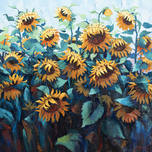 Sunflower Symphony by Stanislav Sidorov, Painting for Sale on Select