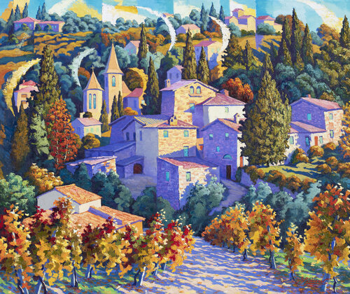 Evening Bells. Tuscany by Stanislav Sidorov, Painting for Sale on Select