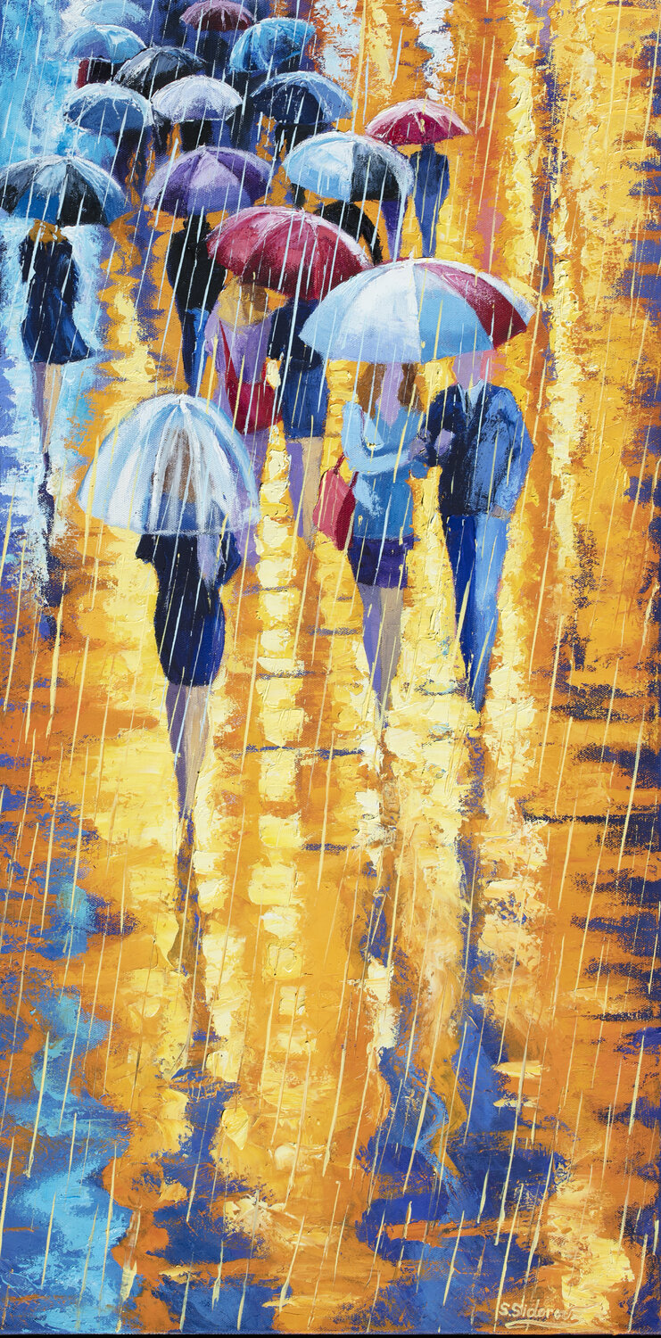 Music of the rain. Stanislav Sidorov Original painting for sale