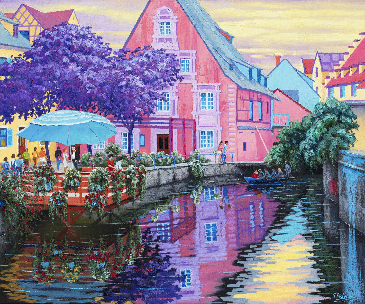 Evening Light. Colmar France. Stanislav Sidorov Original painting for sale