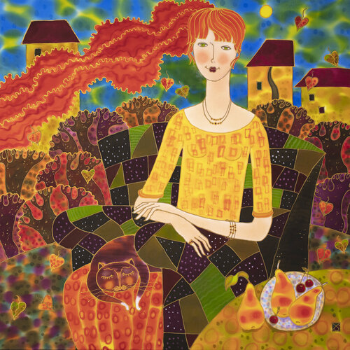 Vibrant Autumn Red by Yelena Sidorova, Painting for Sale on Select