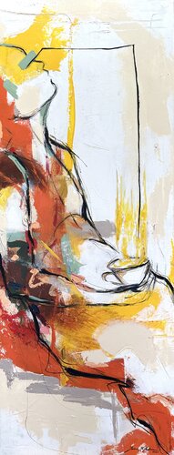 A Cup Of Silence, Please by Jasmin Yli-Huhtala, Painting for Sale on Select