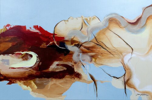 Dive In Or Go Back To Sleep by Jasmin Yli-Huhtala, Painting for Sale on Select