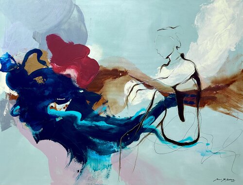 Take A Breath To Relign by Jasmin Yli-Huhtala, Painting for Sale on Select