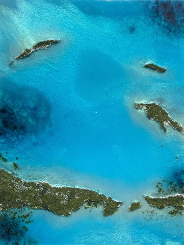 Flying over Bahamas 2 by Ana Hefco, Painting for Sale on Select