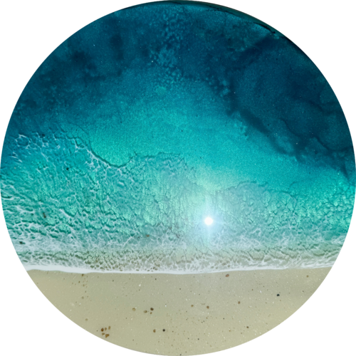 Round ocean #109 by Ana Hefco, Painting for Sale on Select