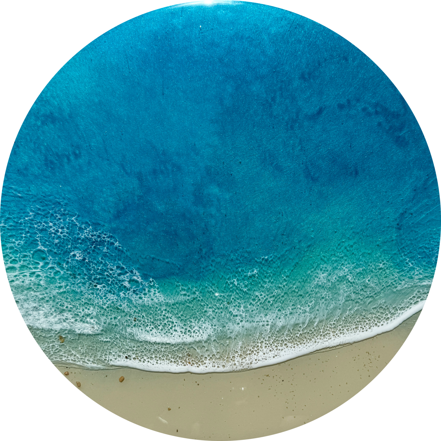 Round ocean #95 Ana Hefco Original painting for sale