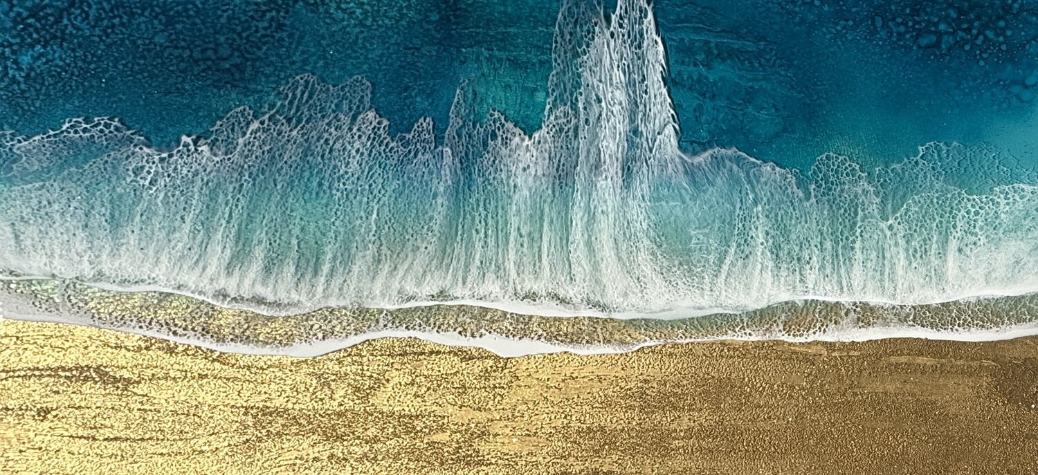 Shallow Waters, Deep Stillness Ana Hefco Original painting for sale