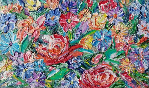 Blumenmeer by Kerstin Meyer, Painting for Sale on Select