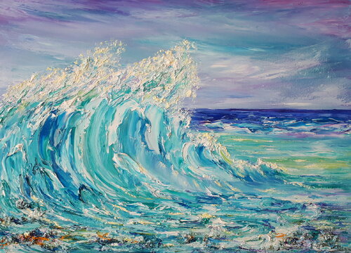 Wave Welle by Kerstin Meyer, Painting for Sale on Select