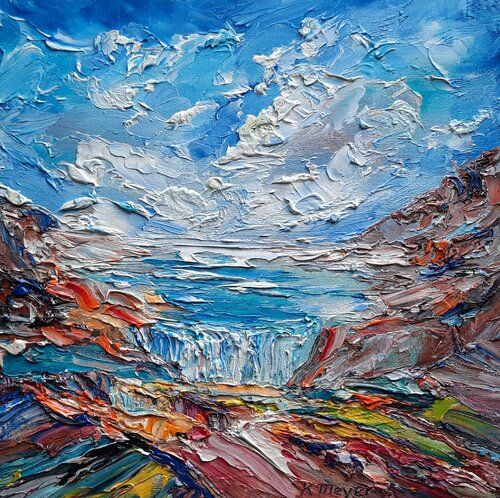 Wasserfall by Kerstin Meyer, Painting for Sale on Select