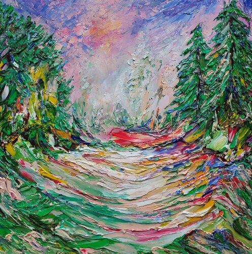 Am Wald von Kerstin Meyer, Malerei kaufen auf Select