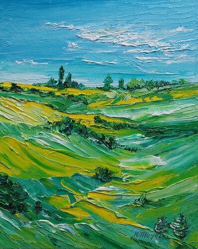 Landschaft by Kerstin Meyer, Painting for Sale on Select