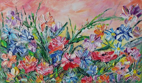 Blumenfeld by Kerstin Meyer, Painting for Sale on Select