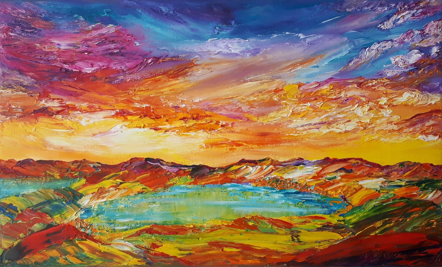Von oben Kerstin Meyer Original painting for sale
