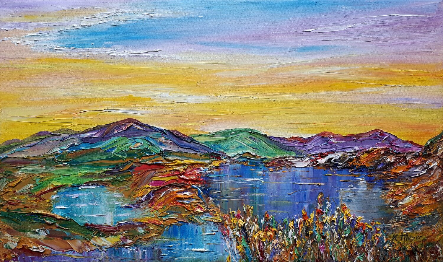 Salzsee Kerstin Meyer Original painting for sale