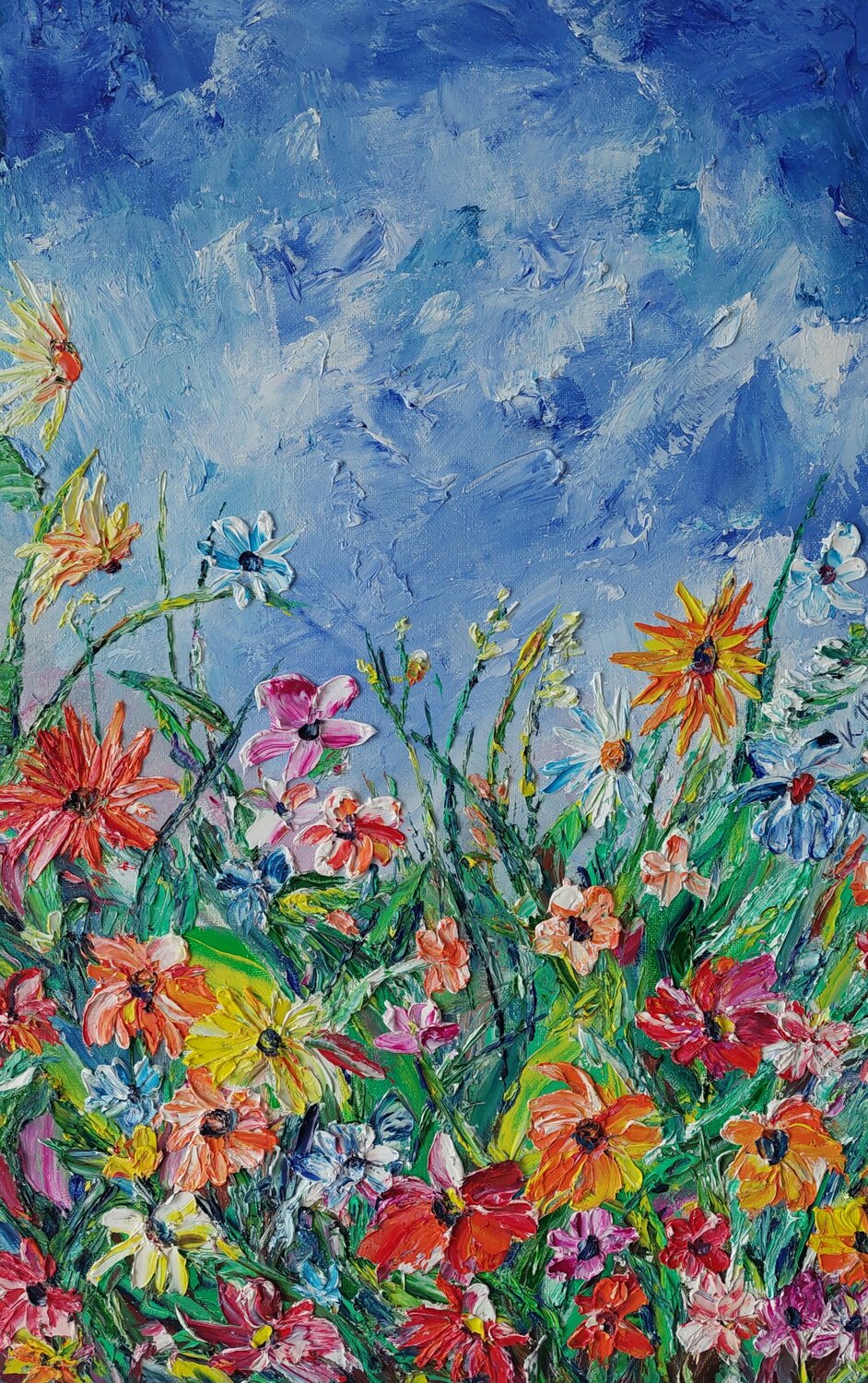 BLUMENZAUBER Kerstin Meyer Original painting for sale