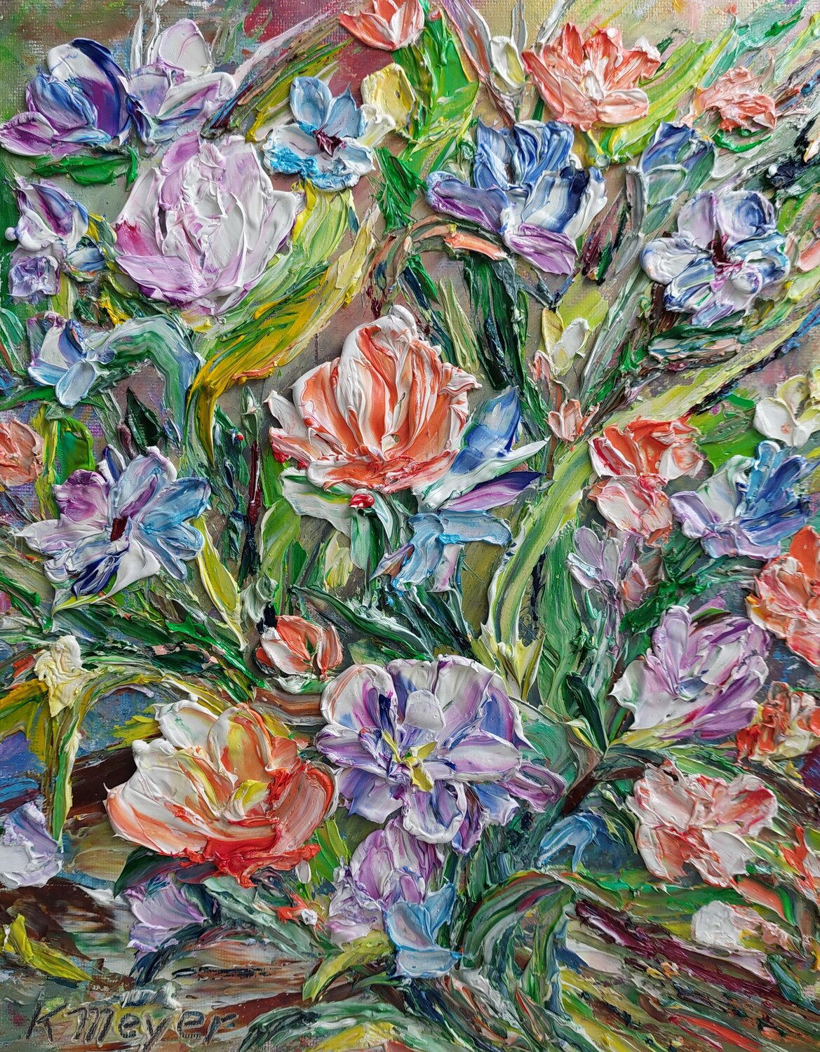 Blumen Kerstin Meyer Original painting for sale