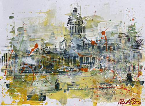 London Cityscape Study. Royal Naval College, Greenwich. by Phil Davis, Painting for Sale on Select