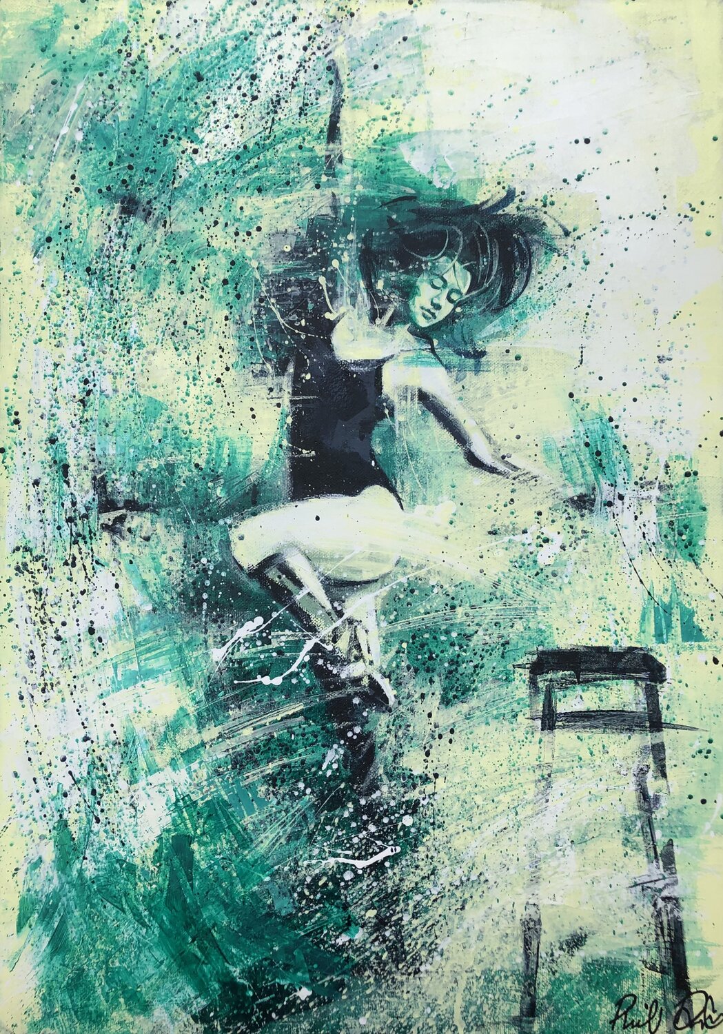 Reaching For The Light. First Study Phil Davis Original painting for sale