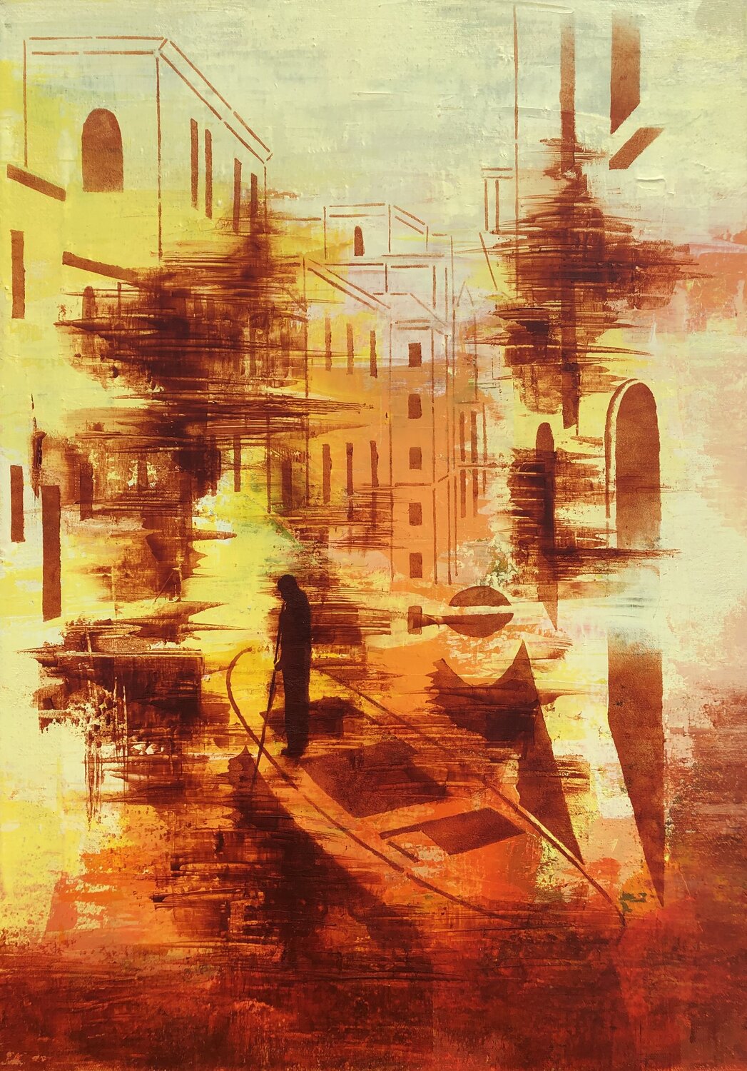 Ray Of Light. Venice. Phil Davis Original painting for sale