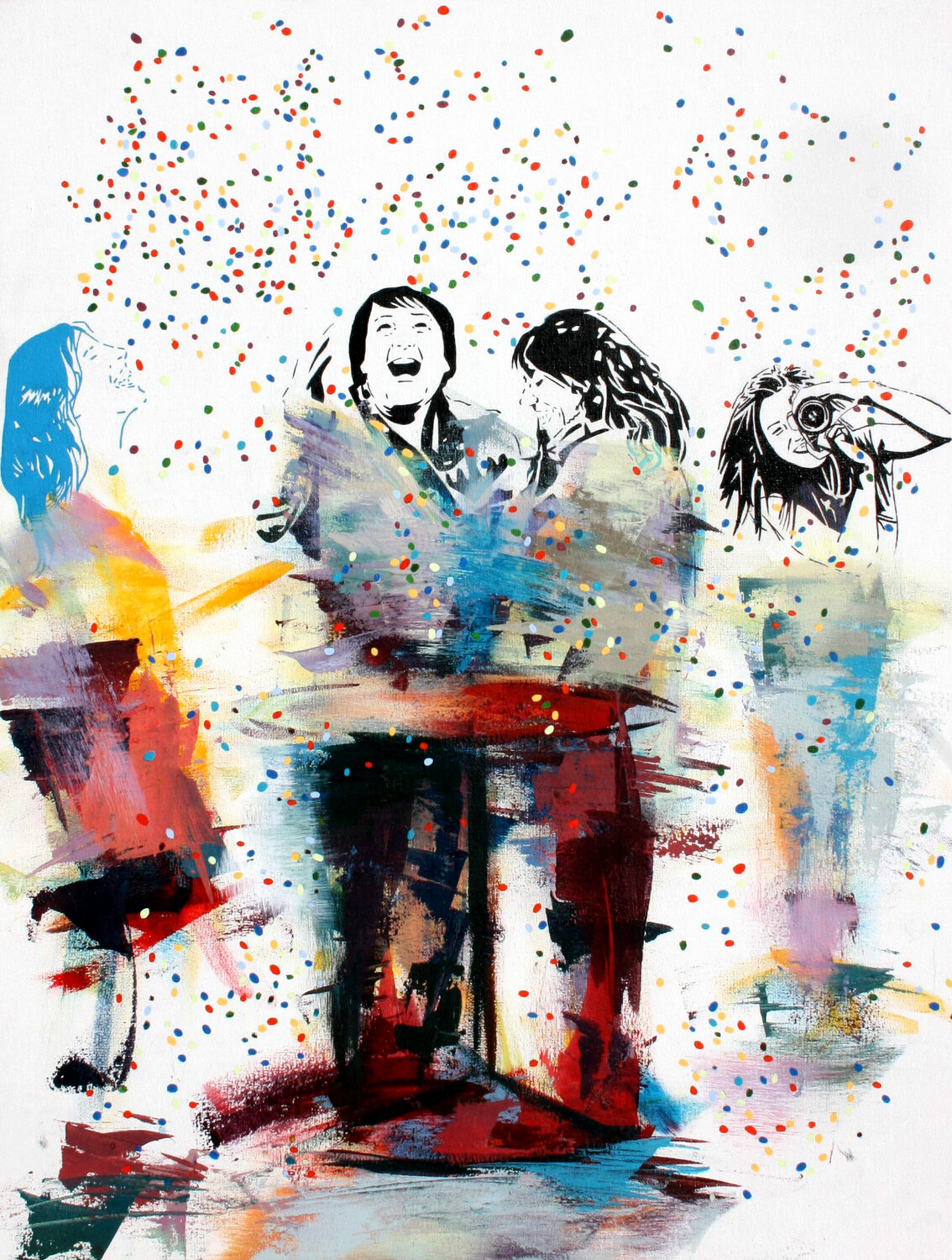 The Confetti Shower Phil Davis Original painting for sale