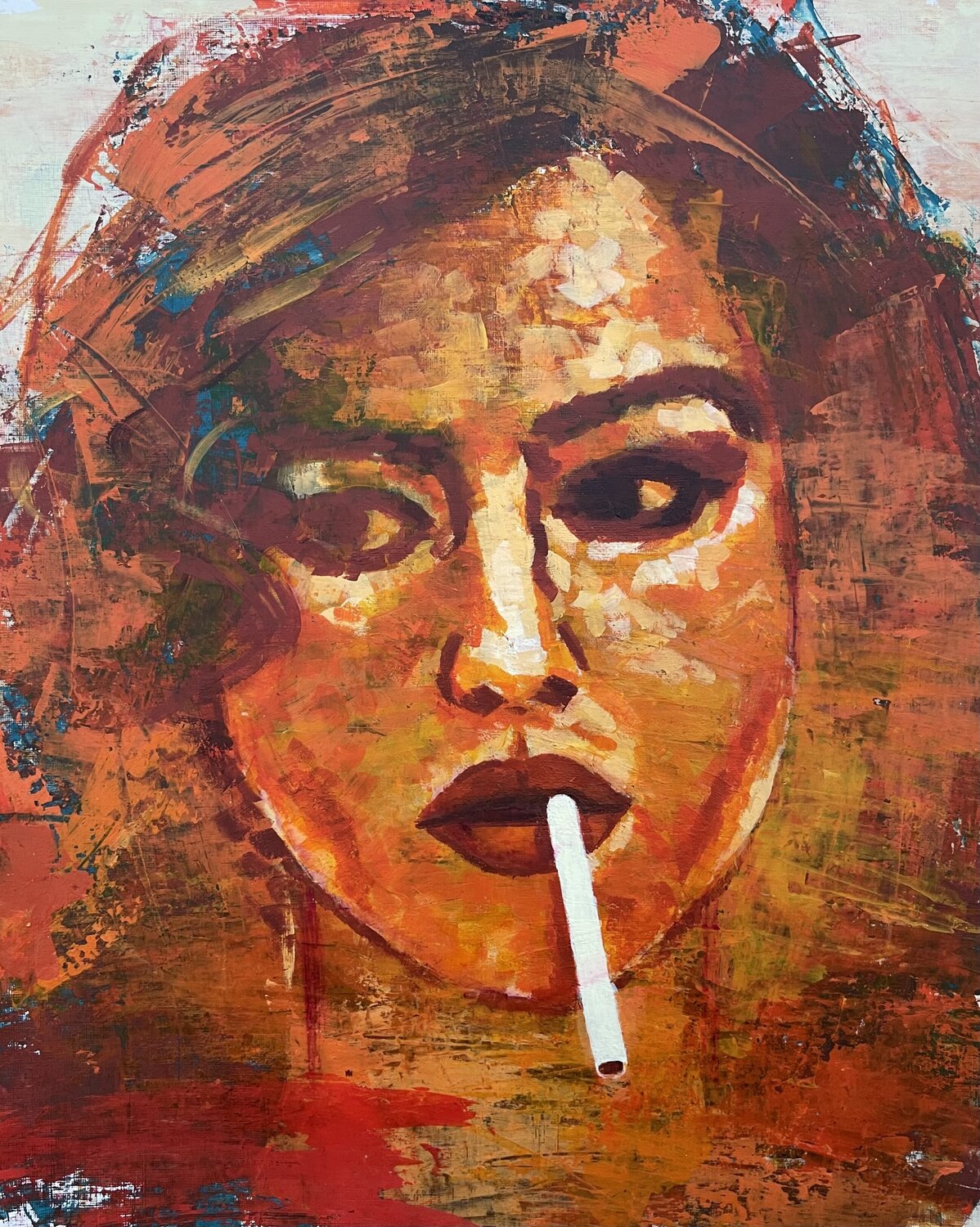 Portrait Study. Monica Bellucci as Malena Phil Davis Original painting for sale