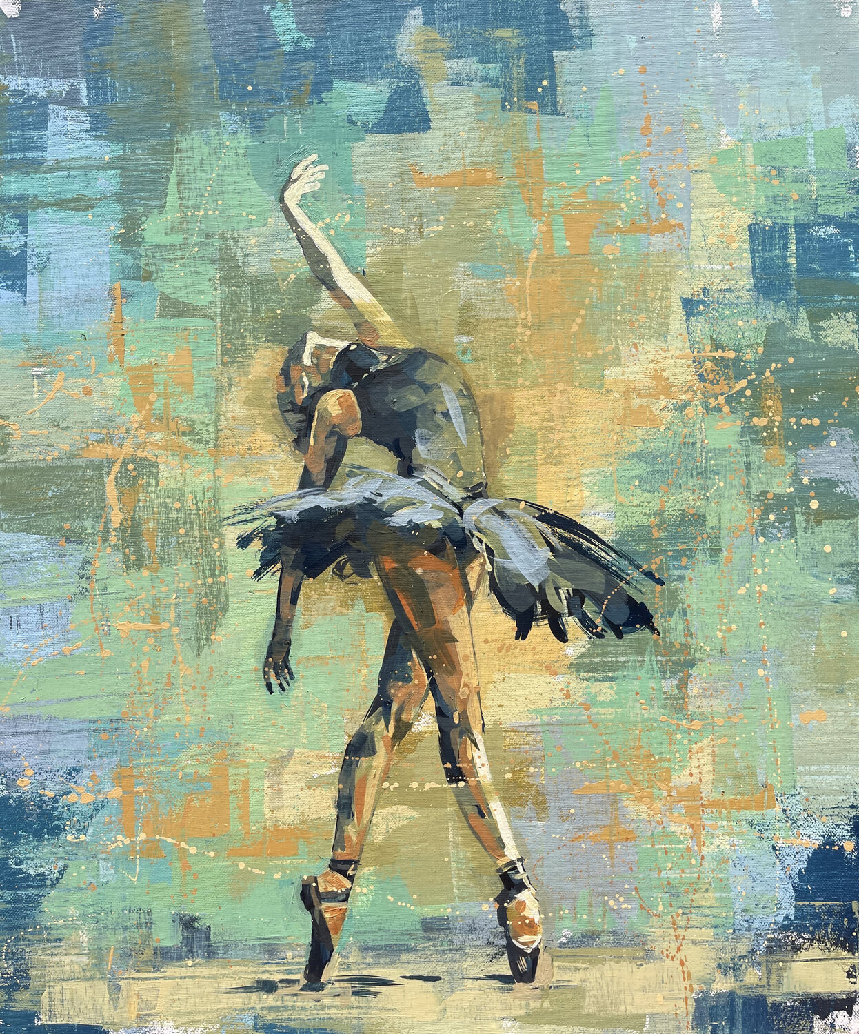 As The Music Moves Me. Second Study Phil Davis Original painting for sale