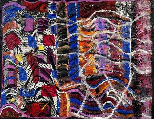 Waves of Colour Waves by Wendy Cohen, Painting for Sale on Select