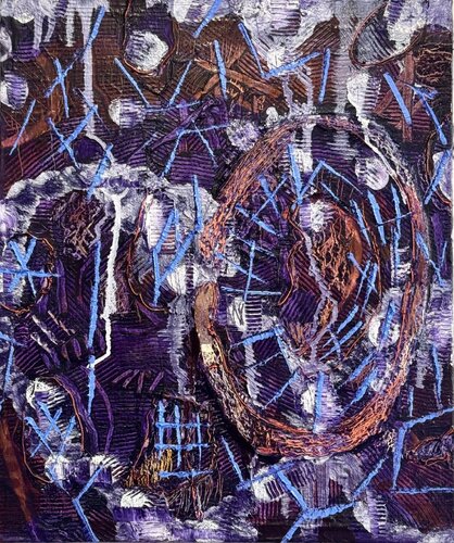 Azure Violet Glimmer Shimmer by Wendy Cohen, Painting for Sale on Select