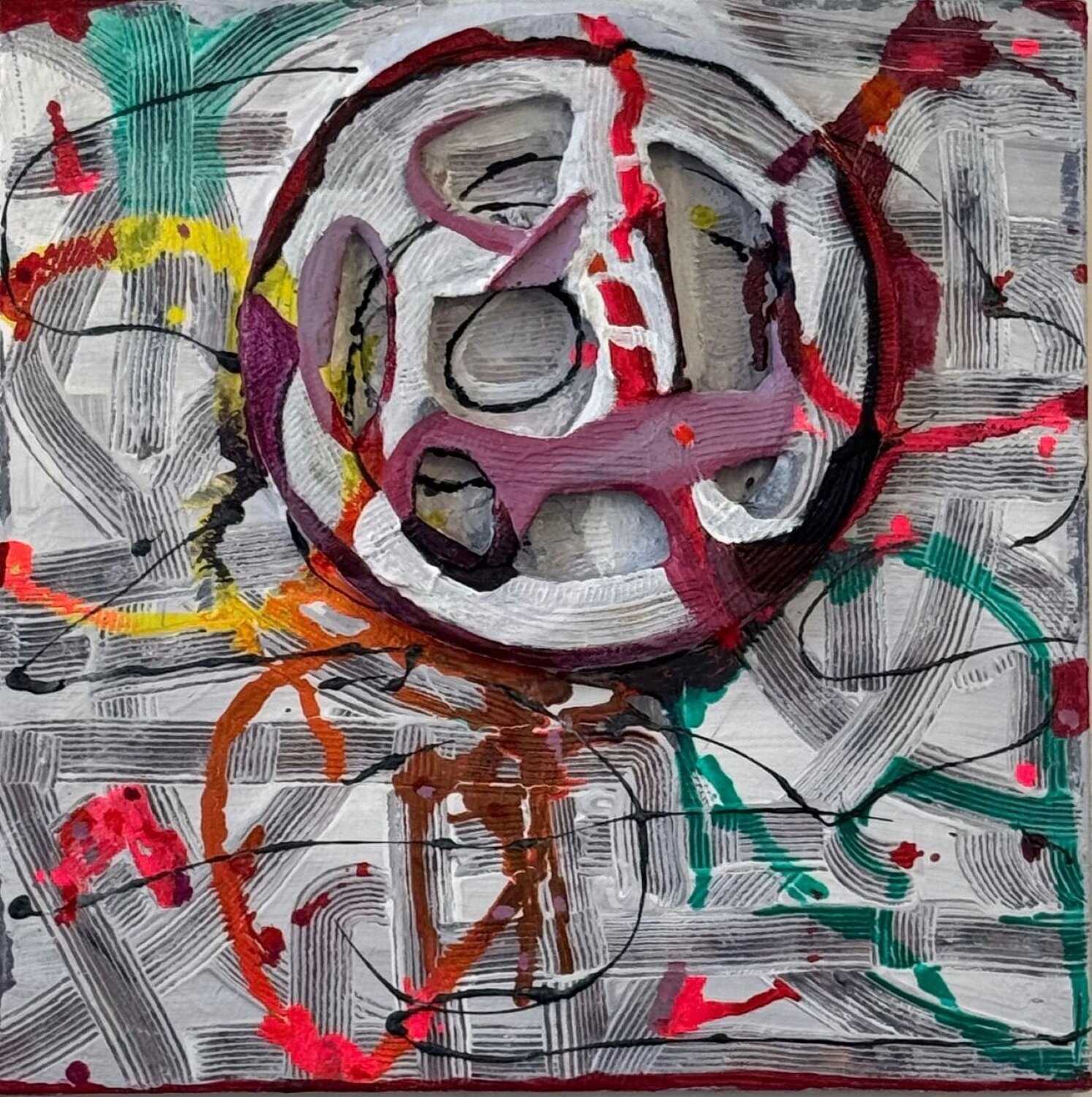 Sculptured Shape Form Scape Wendy Cohen Original painting for sale