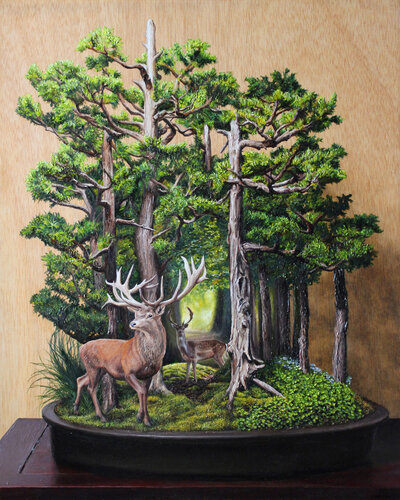 Espíritus del Bosque by Javier Ramos Julián, Painting for Sale on Select