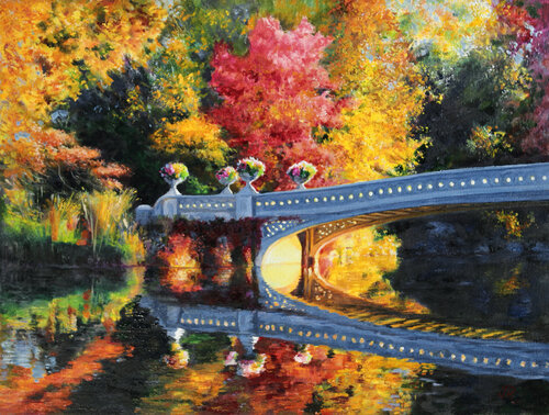 Otoño en Nueva York by Javier Ramos Julián, Painting for Sale on Select